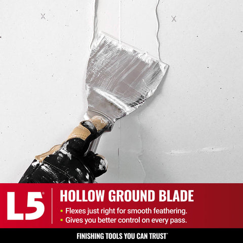 LEVEL5 6-Inch Joint Knife lightweight design reduces user fatigue.