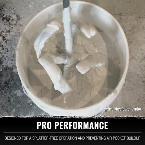LEVEL5 in-hand drill attachment enables quick mud and paint mixing.