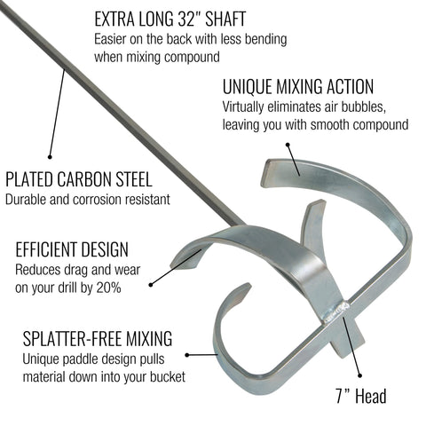 LEVEL5 patent-pending head mixer designed to reduce drag and splatter during use.