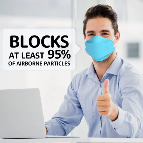 LEVENIS mask on face demonstrating comfortable, breathable wear during extended use.