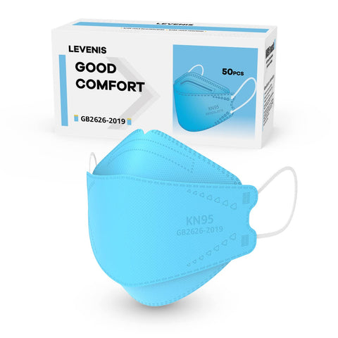 LEVENIS KN95 mask front view highlighting breathable, protective design for daily wear.
