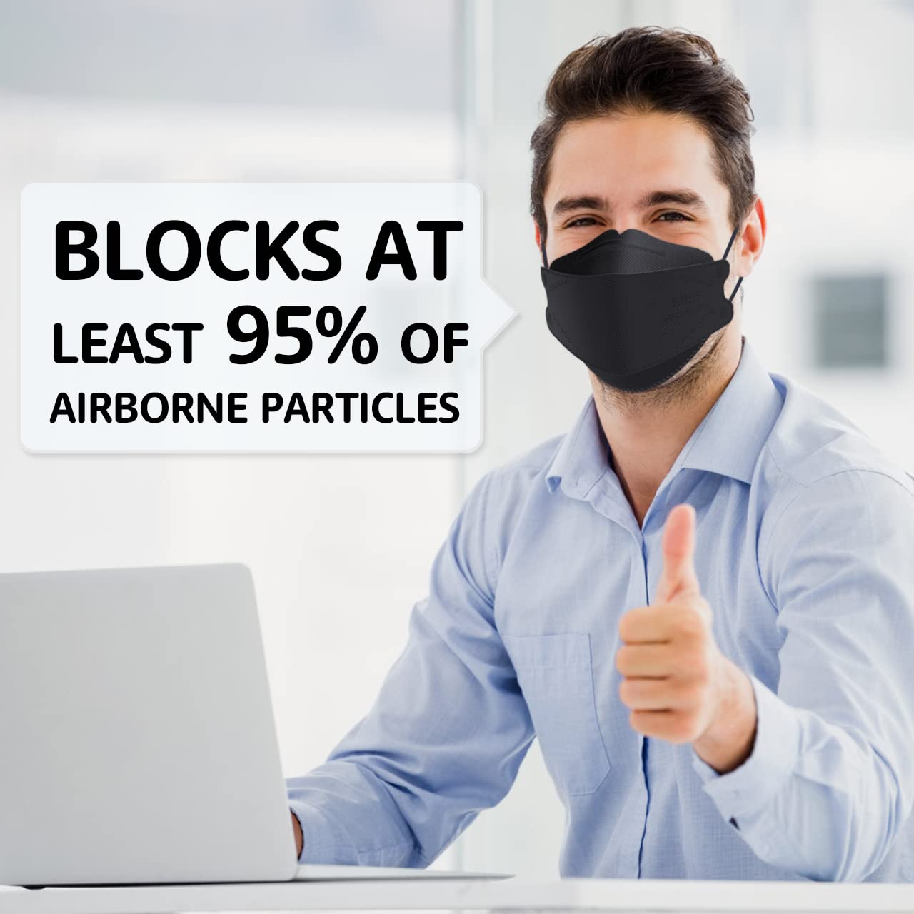 LEVENIS KN95 mask filtration layers for enhanced protection.