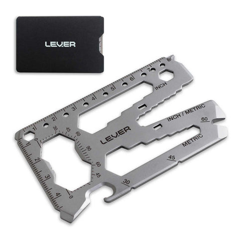 Lever Gear Toolcard Pro 40-in-1 in-wallet multitool for quick fixes.