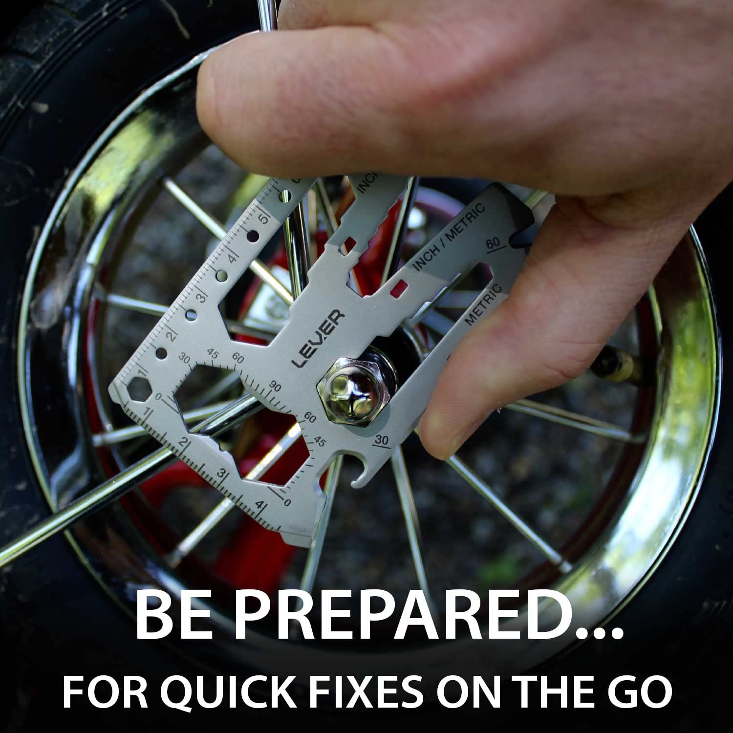 Lever Gear Toolcard Pro built-in ruler supports quick measurements on the go.