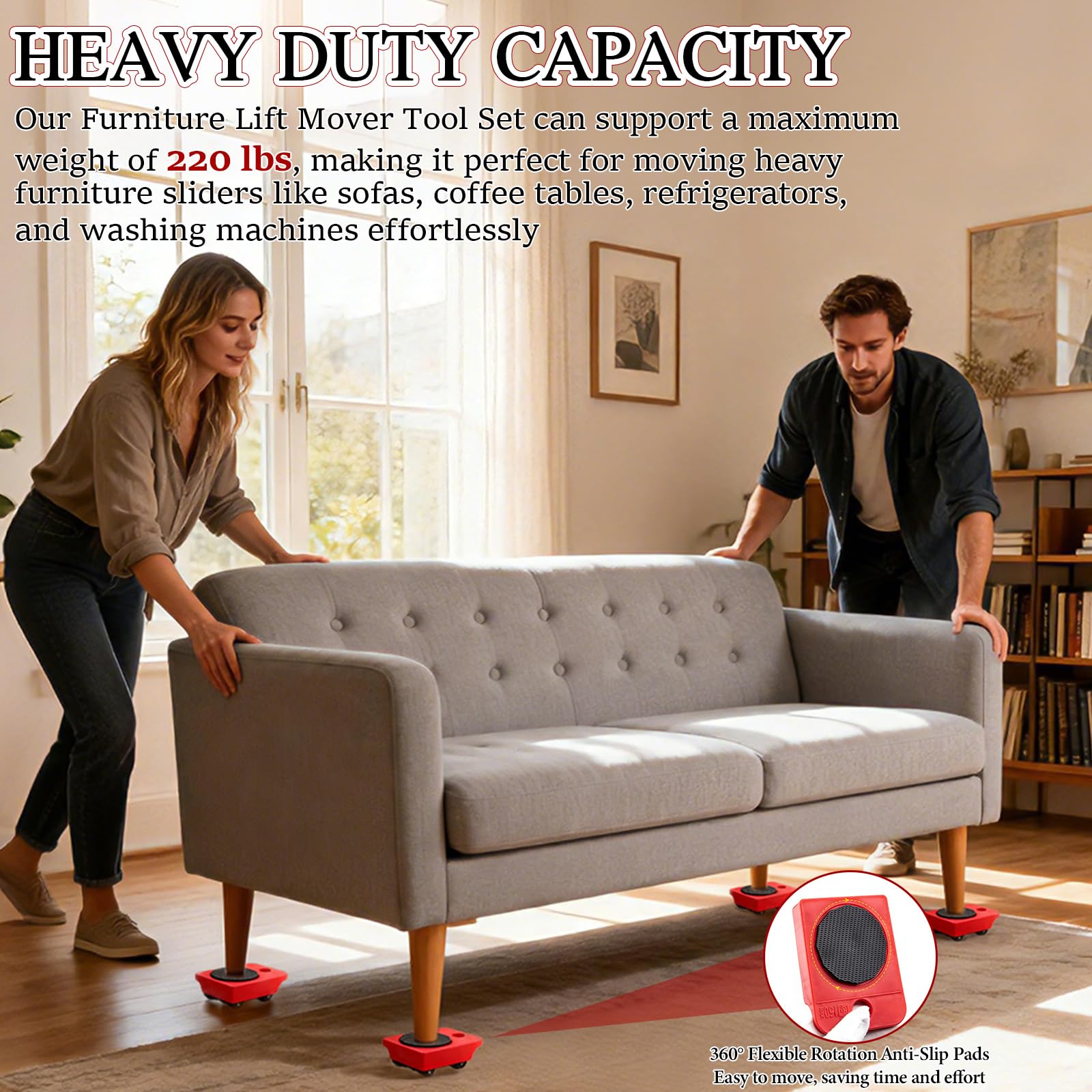 Lever-assisted lift simplifies corner lifting for precise slider placement.