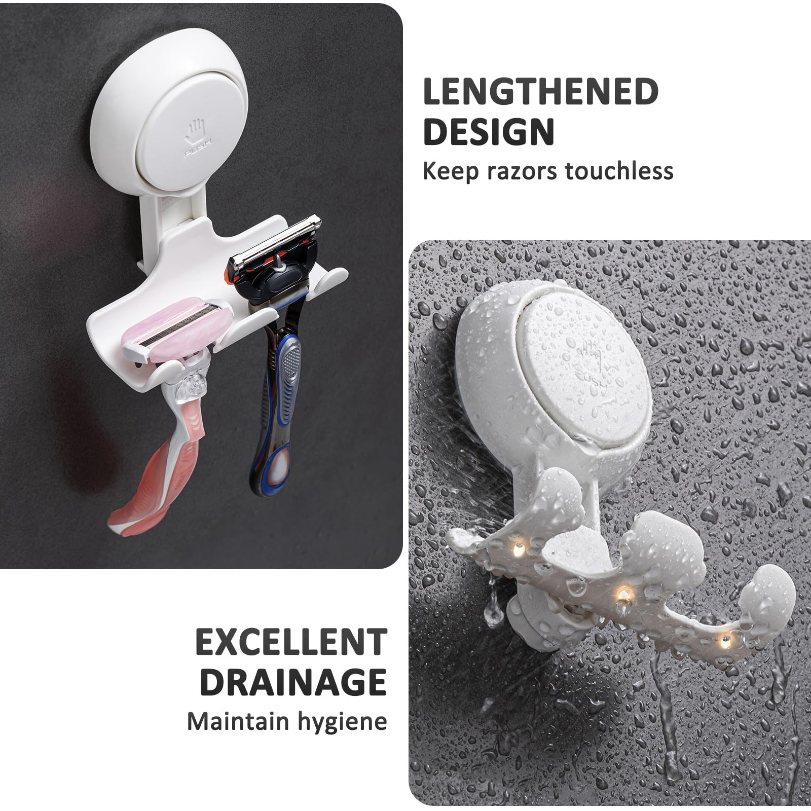 LEVERLOC curved razor holder fits most razors securely.