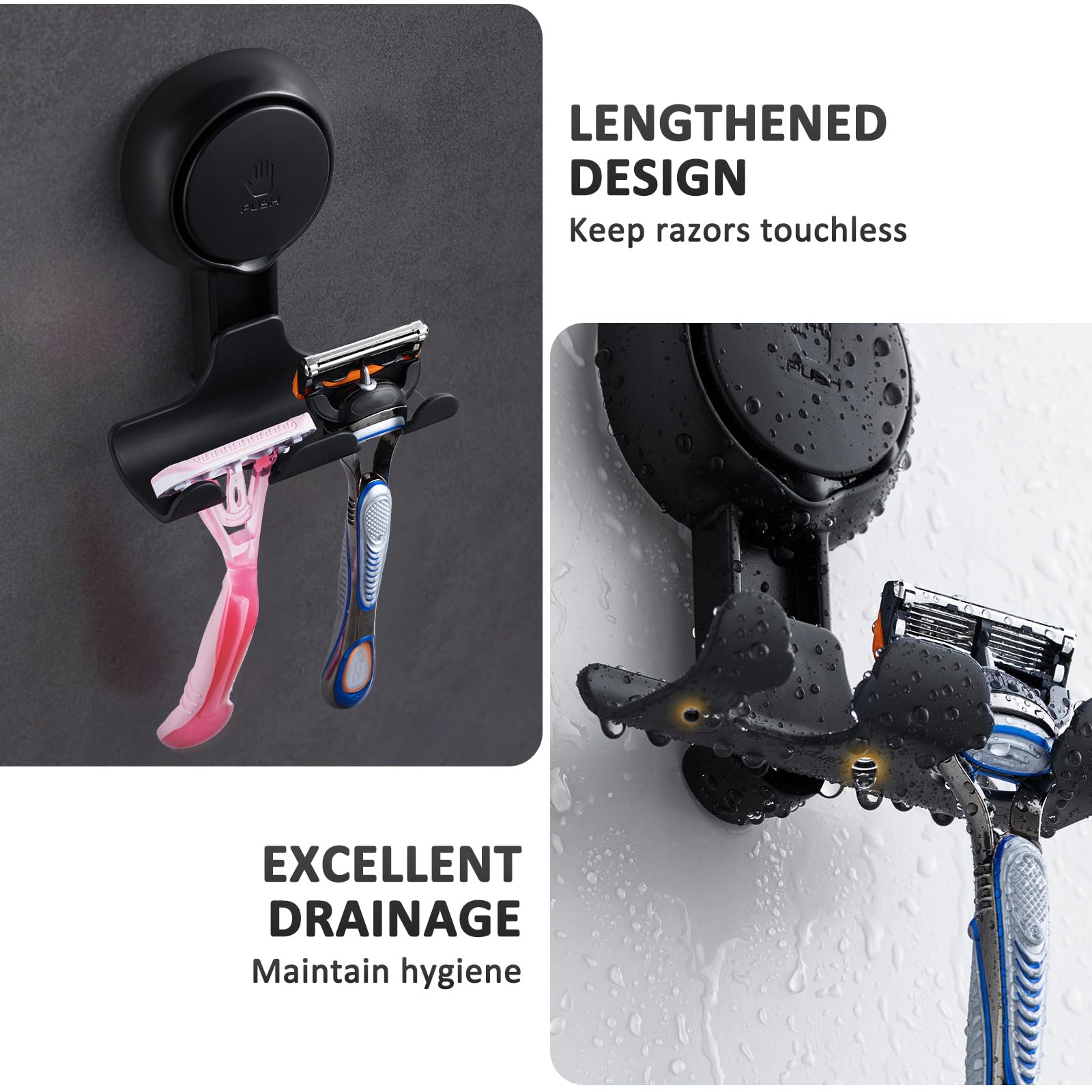 LEVERLOC razor holder fits most razors securely