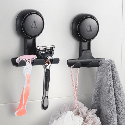 LEVERLOC razor holder shower 2-pack on glass surface securing razors
