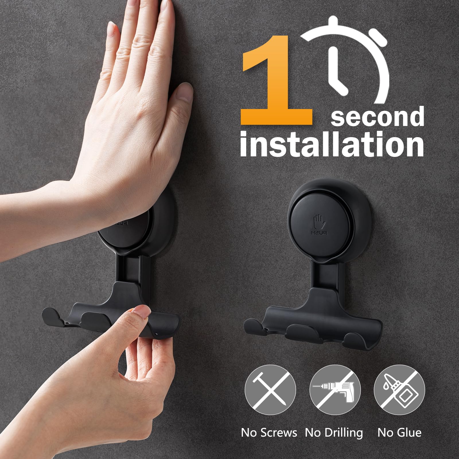 LEVERLOC suction cup hook octopus design provides durable hold