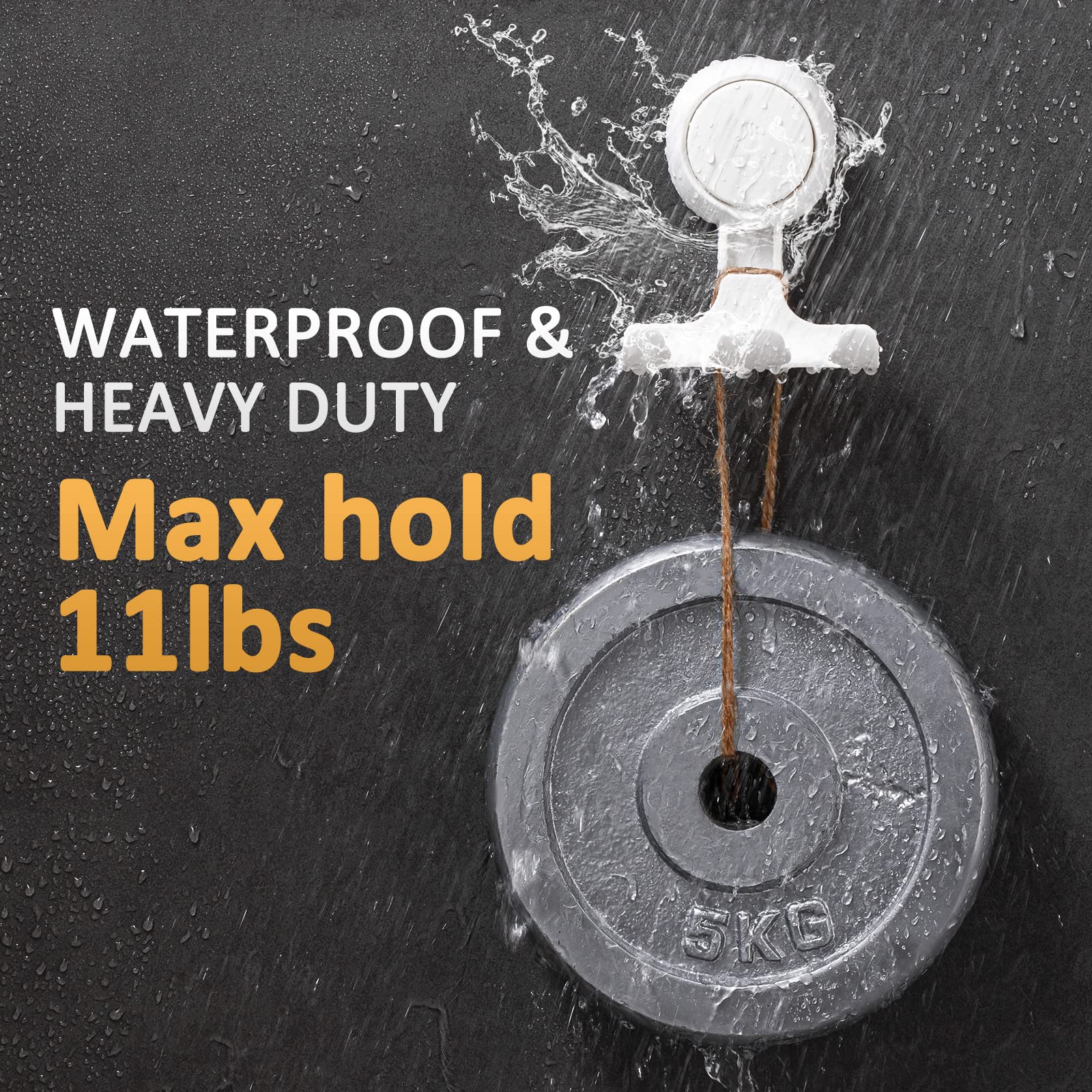 LEVERLOC suction cup hook provides secure drill-free towel storage.