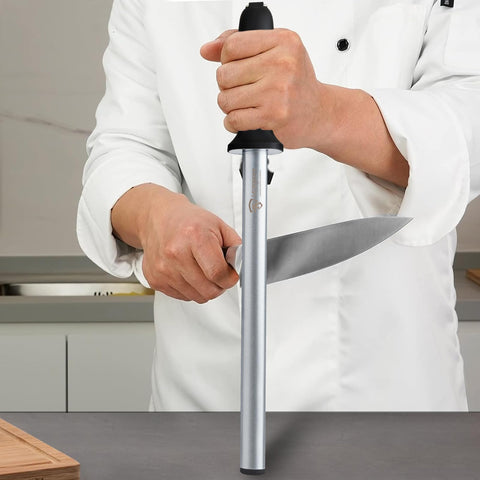 Levinchy safety shield protects fingers during blade maintenance.