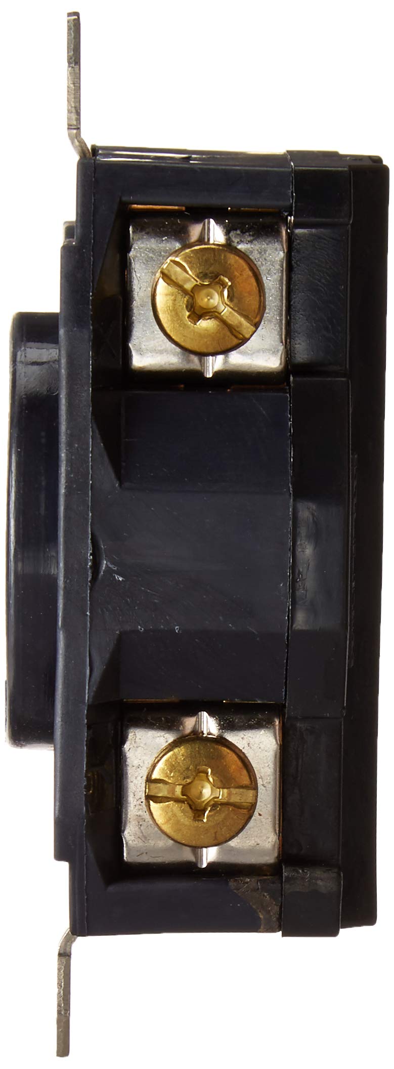 Leviton 2420 grounding terminal close-up emphasizing four-wire grounding.