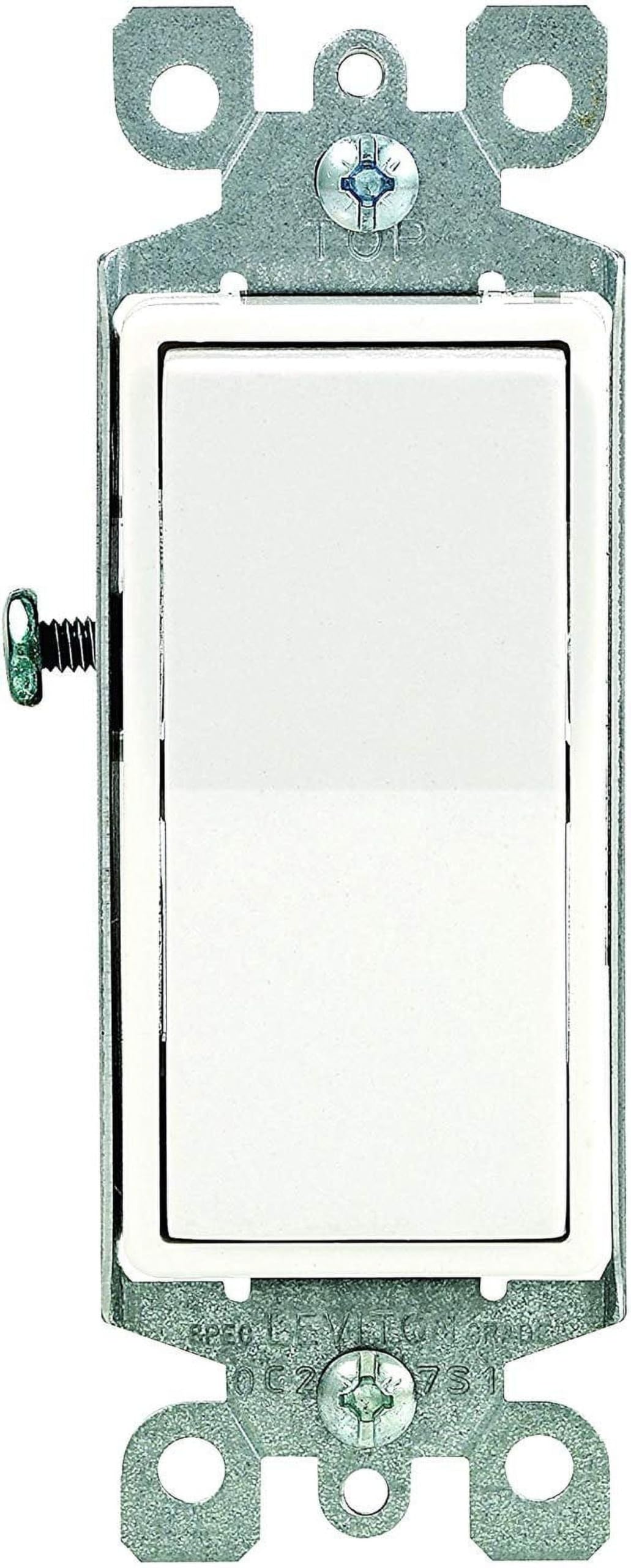 Leviton 5601-2WM Decora rocker switch white side wiring for quick installation