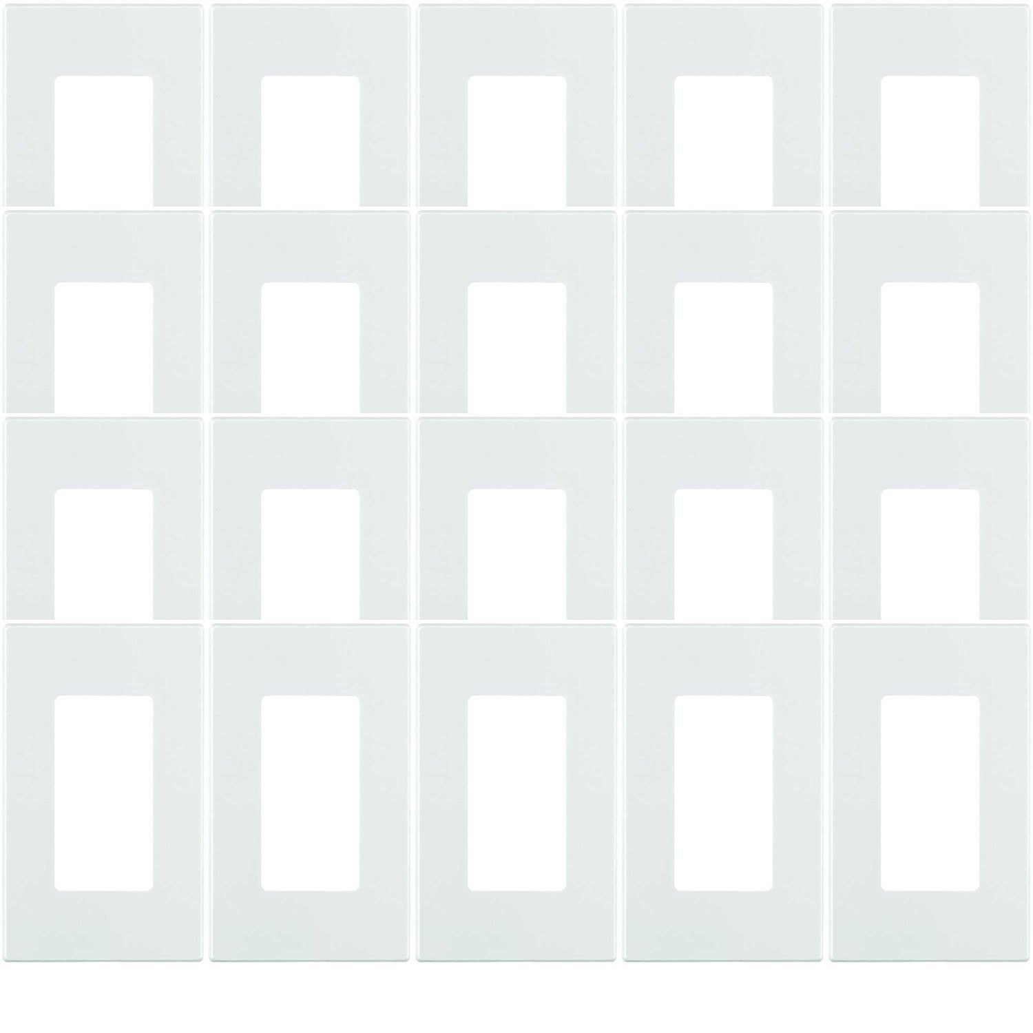 Leviton 80301-SW screwless wallplate in white for a clean, modern look