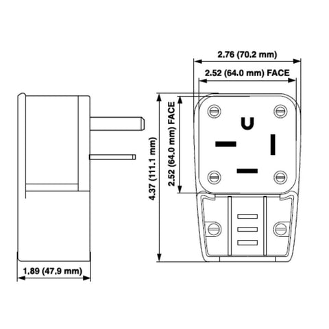 Leviton 8452-P straight blade plug with grounding for reliable power.