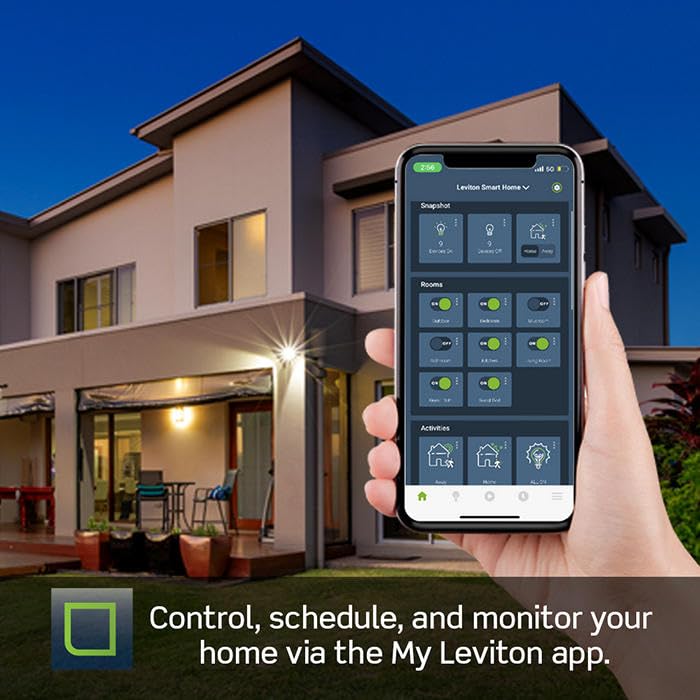Leviton D215S-1BW home-wide control via Wi-Fi network
