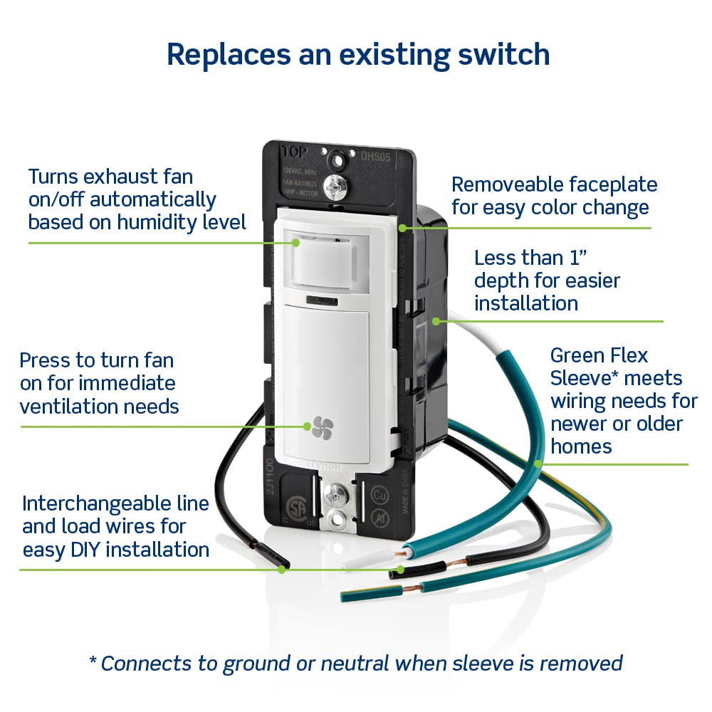 Leviton DHS05-1LW quick wiring and simple installation