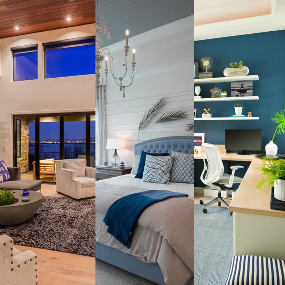 Leviton dimmer in white finish complements modern lamps and rooms