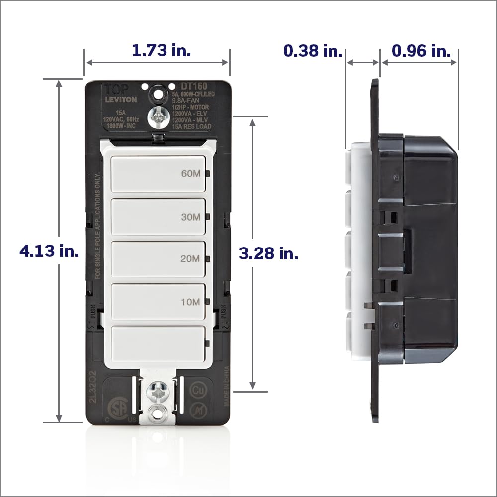 DT160-1LW suitable for bathroom exhaust fans for controlled venting.