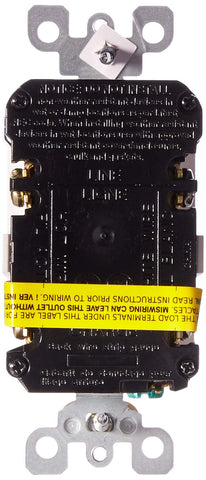 Leviton GFCI Guidelight outlet with self-test for reliable protection.