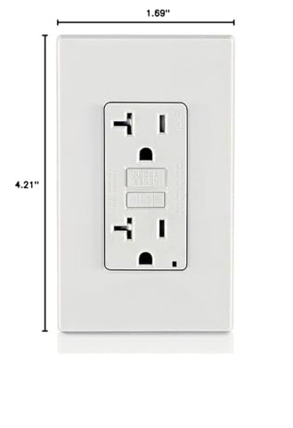 Leviton GFCI outlet near water sources supports safer electrical use