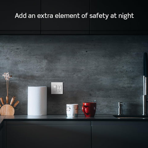 Leviton GFCI white wall plate blends with decor