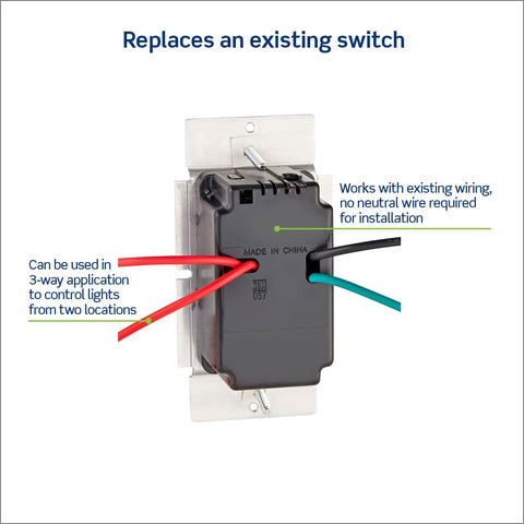 Leviton IPL06-10Z 3-way capable dimmer for two-entry rooms.