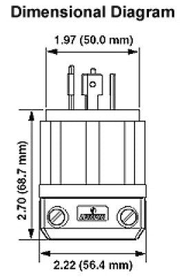 Leviton L14-30P black and white body showcases durable industrial grade construction
