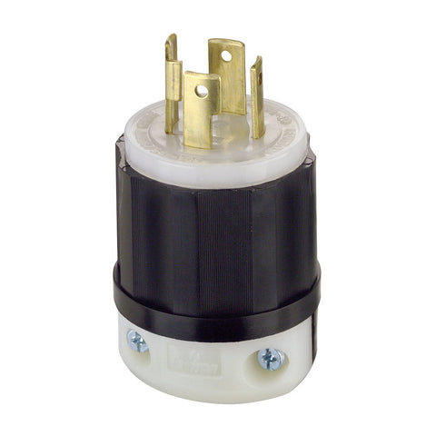 Leviton L14-30P locking plug front view for secure connections in demanding environments
