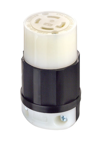 Leviton L14-30R locking connector with nylon body and brass contacts