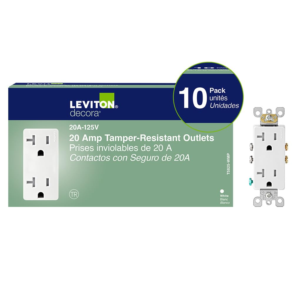Leviton M02-T5825-Wmp outlet edge detail reveals sturdy housing