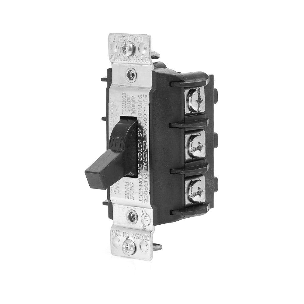 Leviton MS303-DS wiring connection demonstrates durable terminal clamps.