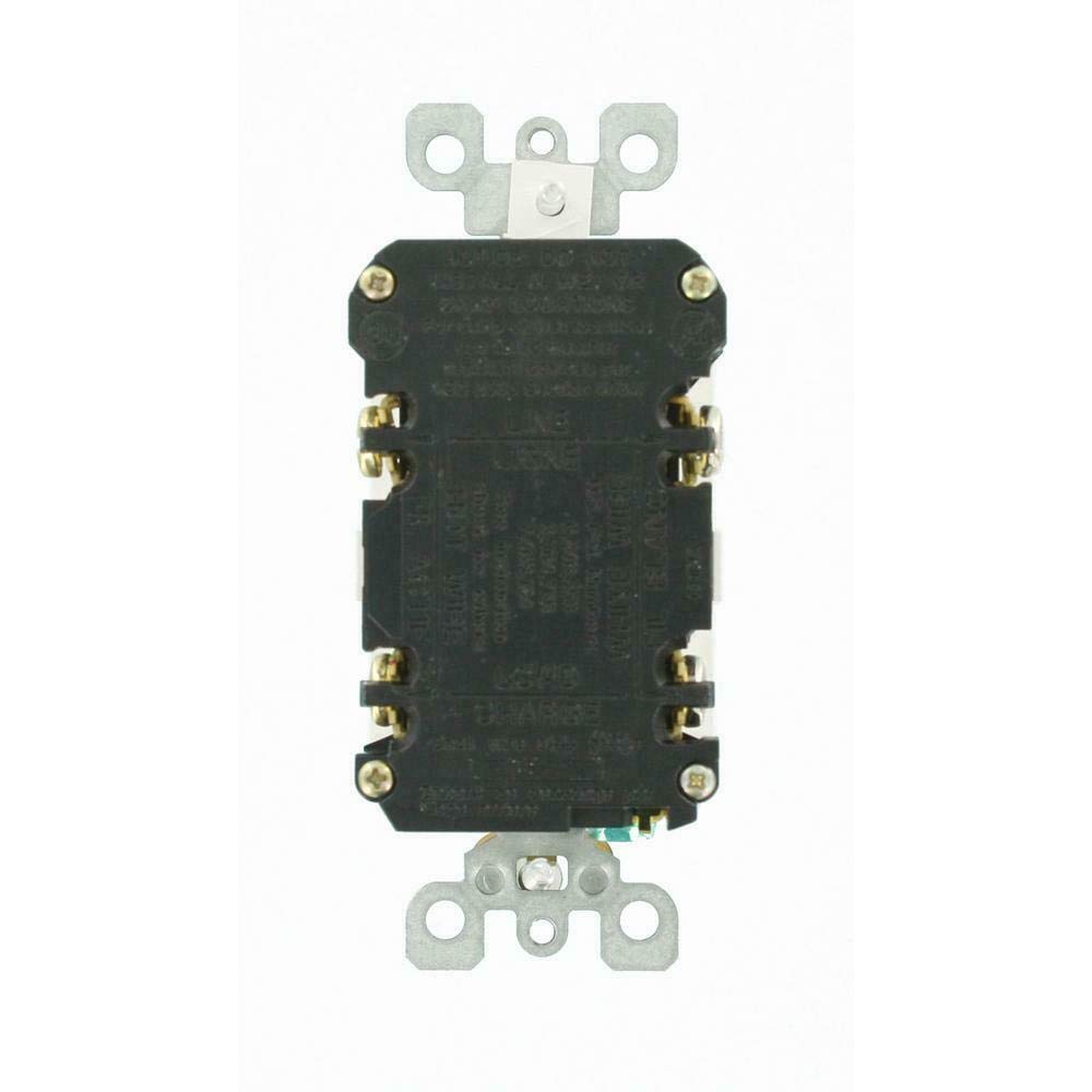 Leviton reset lockout mechanism image highlights safe reset when damaged.