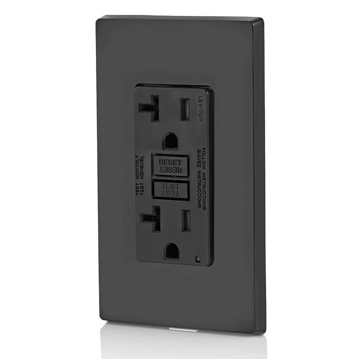 Leviton self-test slim GFCI durable safety receptacle for homes and spas