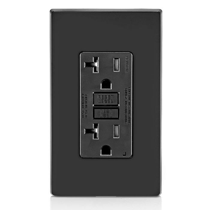Leviton self-test slim GFCI line load indicator aids wiring checks