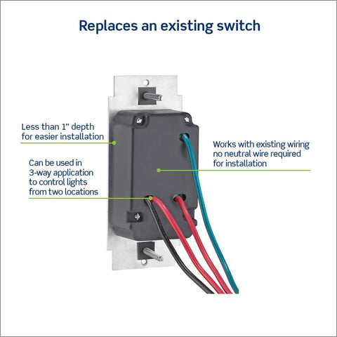 Leviton SureSlide ivory dimmer in a 3-way setup for two-location control