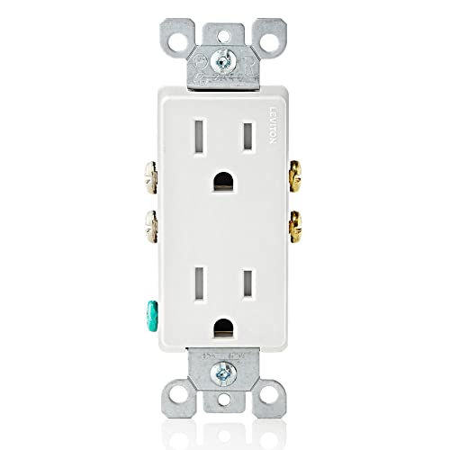 Leviton T5325-WMP outlet faceplate closeup with clean lines