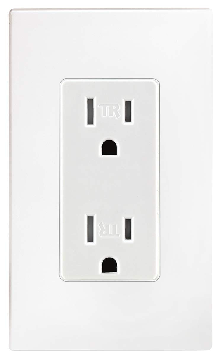 Leviton T5325-WMP outlet TR symbol indicating NEC compliance