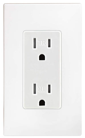 Leviton T5325-WMP outlet TR symbol indicating NEC compliance