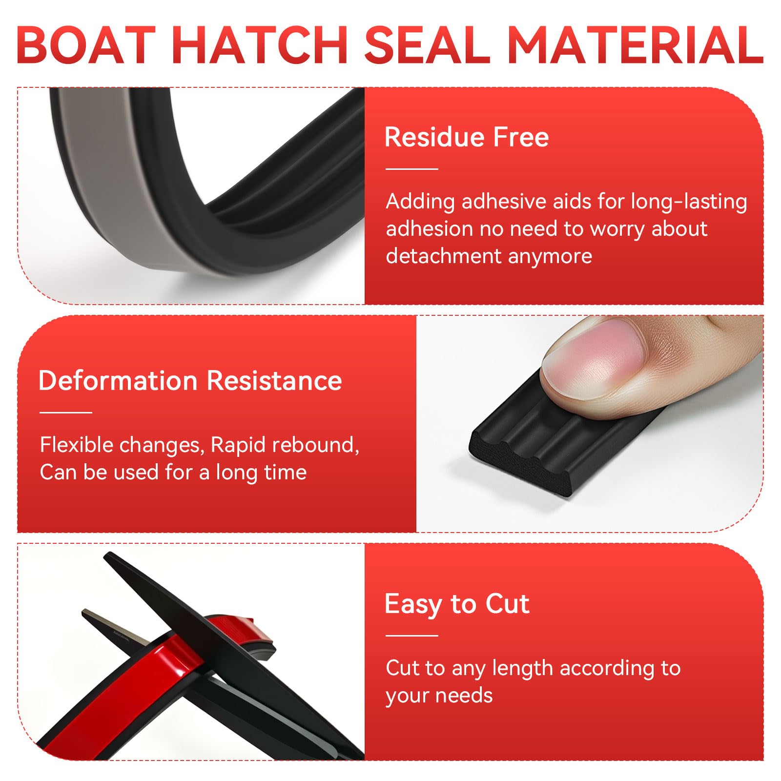 LEWEREST bulkhead seal conforming to a boat hatch corner