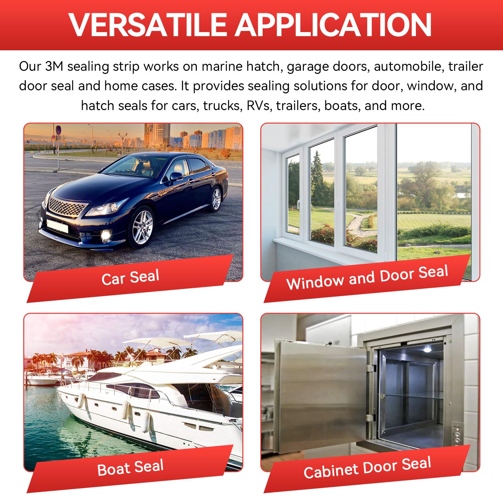 LEWEREST versatile seal used on garage doors, trailers, and windows