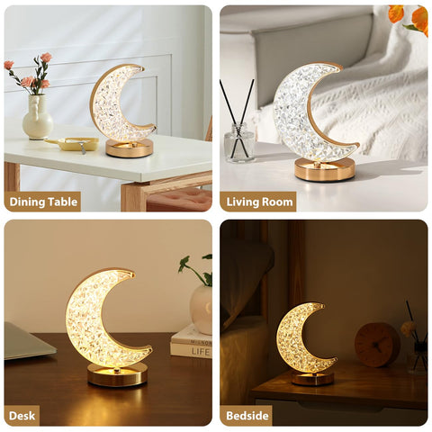 Lewondr Crescent Moon lamp ideal for bedrooms, desks, and living rooms