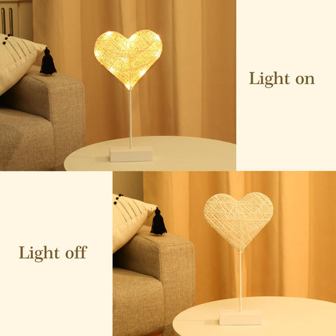  Lewondr heart lamp makes a charming bedside decoration.