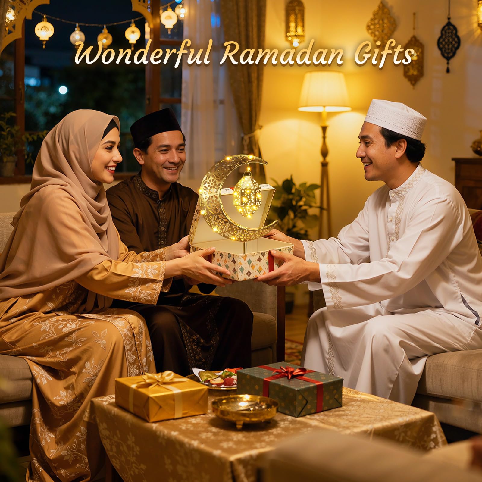Lewondr Ramadan Moon Lamp room decor ambience for festive settings