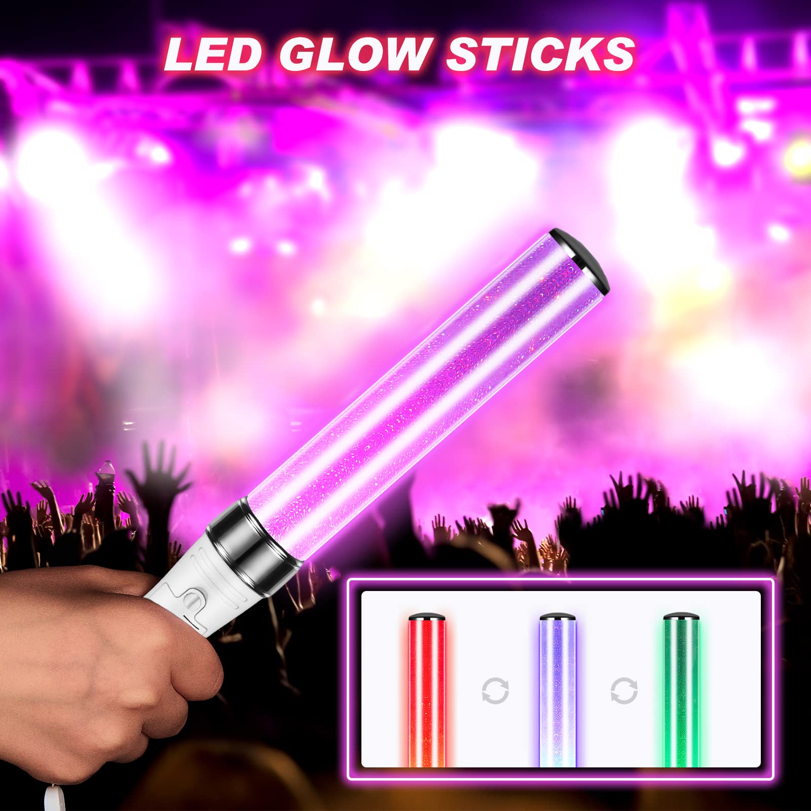 Lewtemi 3 Pcs K-pop Lightstick easy battery access for quick setup