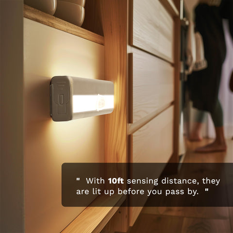 Lexall 10-LED bar closet light brightens under cabinets with soft, glare-free glow.