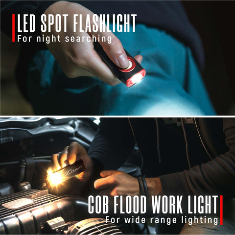 Lexall 2pack flashlight clip and magnets enable hands-free attachment