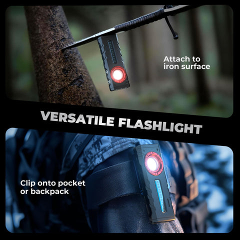 Lexall EDC flashlight pocket-size form fits in pockets and backpacks
