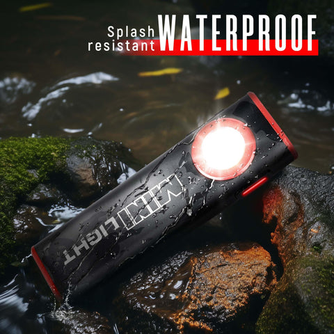 Lexall Flashlight flood beam provides wide-area visibility for camping or repairs.