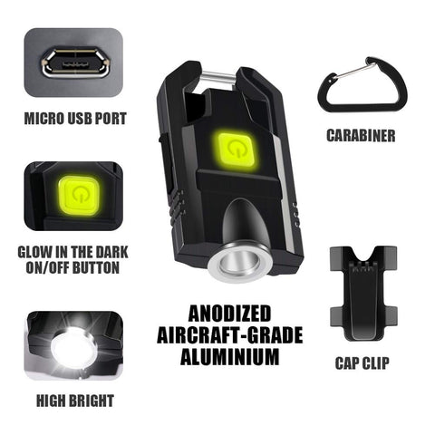 Lexall glow-in-the-dark button helps locate the light in low light conditions.